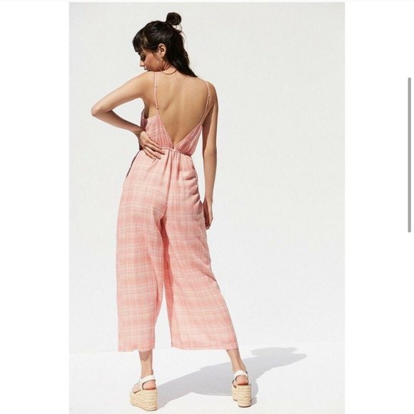🚫SOLD🚫Urban Outfitters Plaid Wide-Leg Jumpsuit - Picture 3 of 5